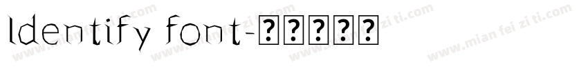 ldentify font字体转换